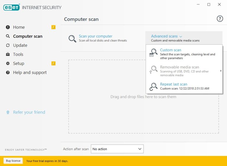 remove eset online scanner