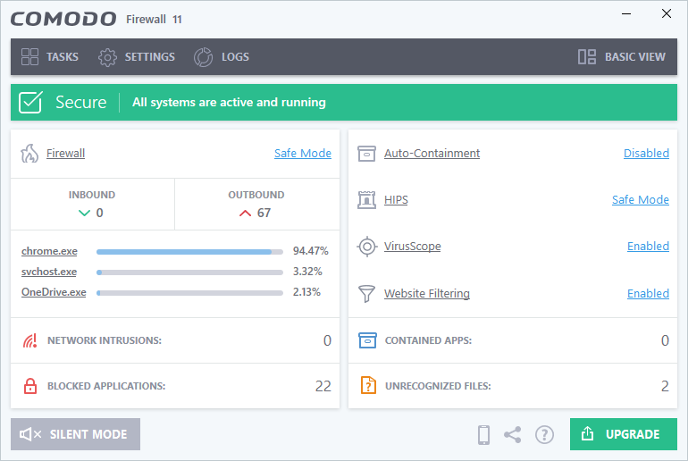 Comodo Firewall Windows.