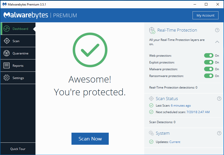Malwarebytes virus removal tool for laptop.