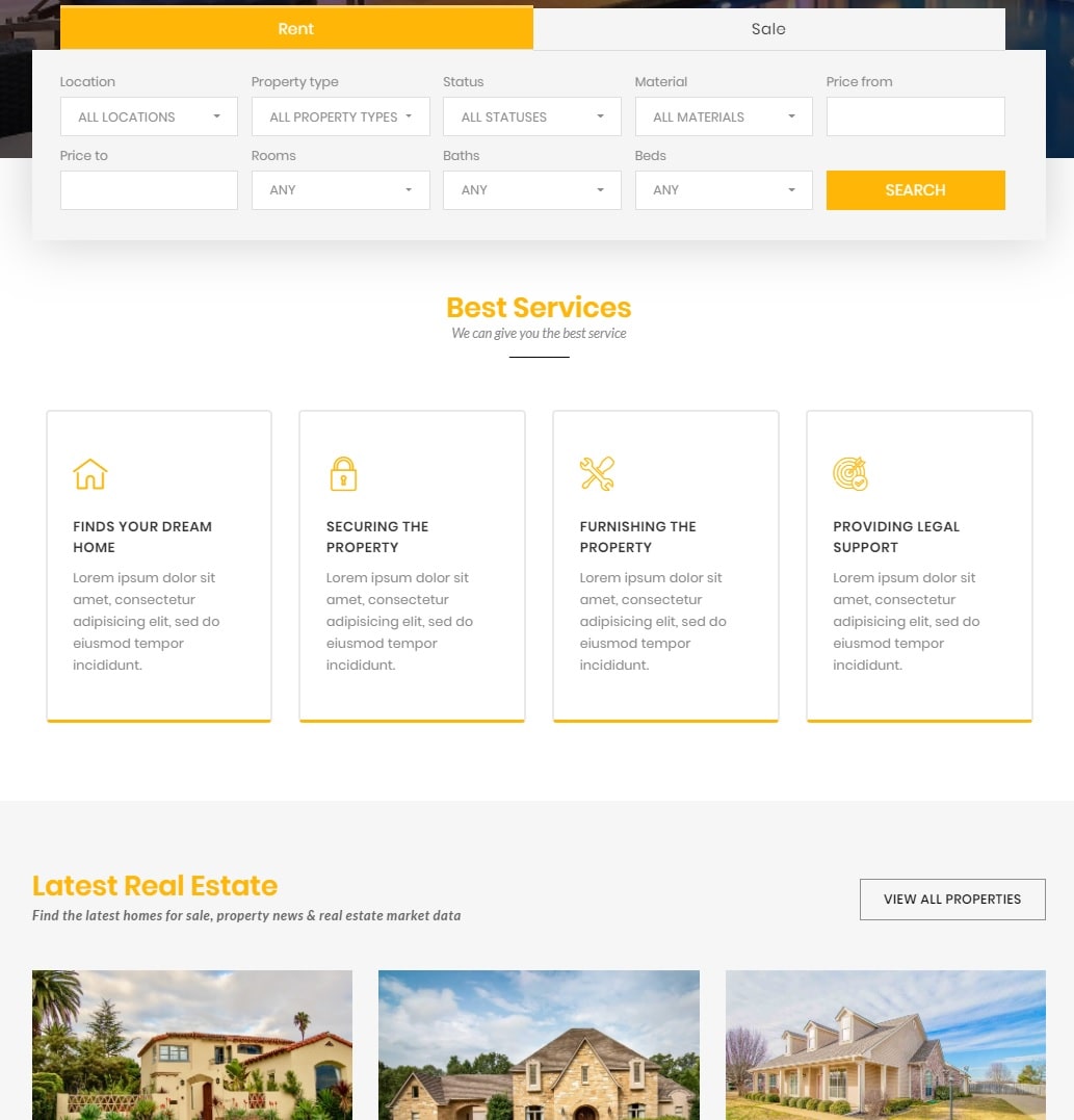 ExpertEstate theme for property agency