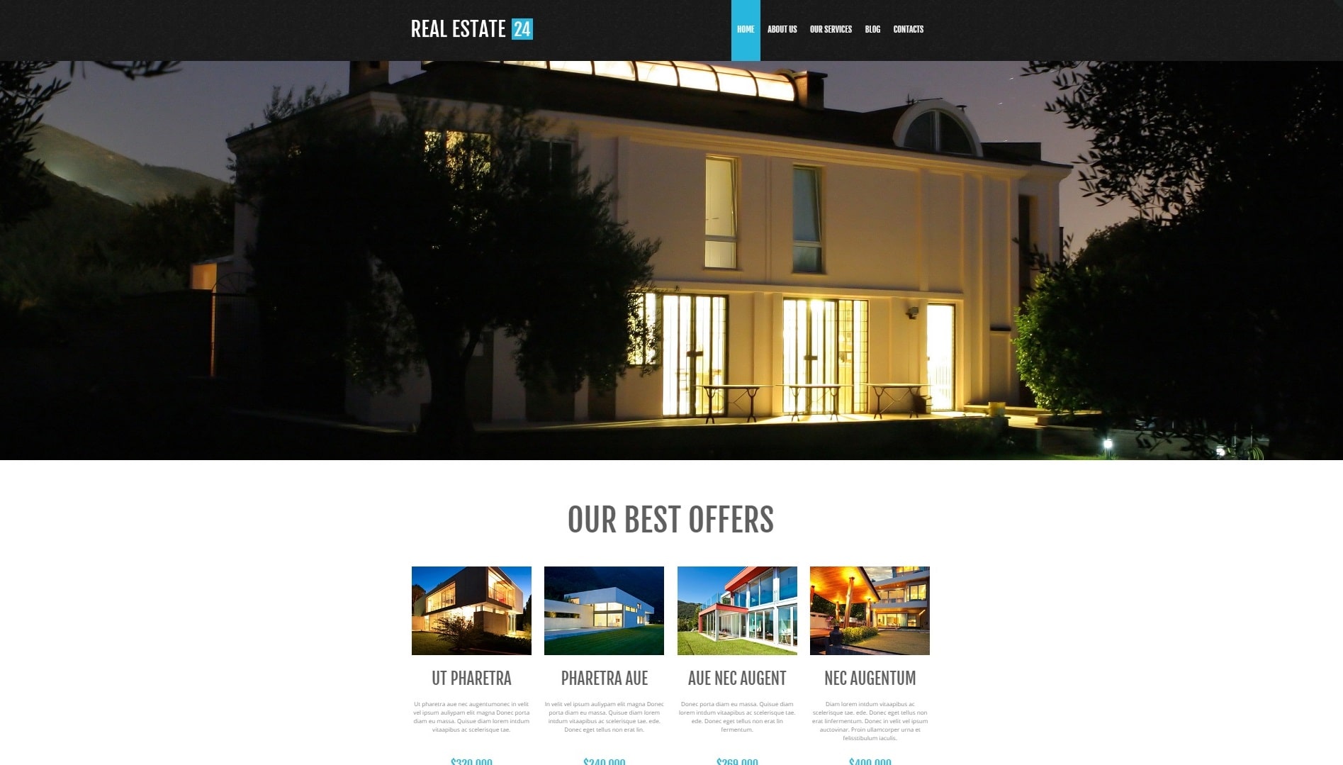 Real estate services theme