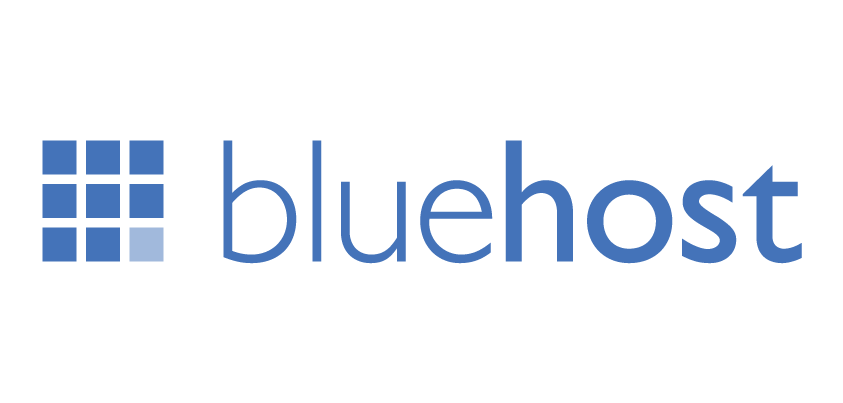 Why use Bluehost for a WordPress. Bluehost logo.