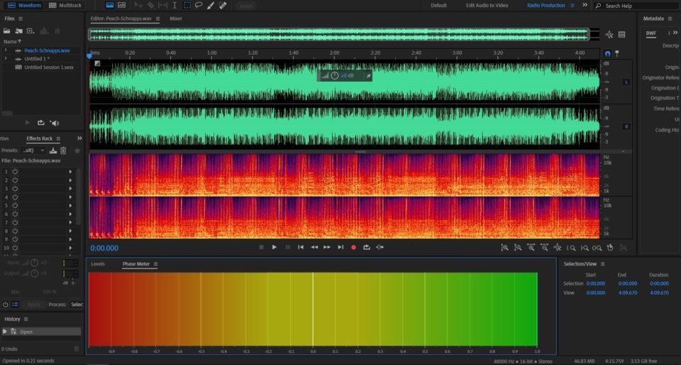 Best audio editing software. Adobe Audition CC 2019.