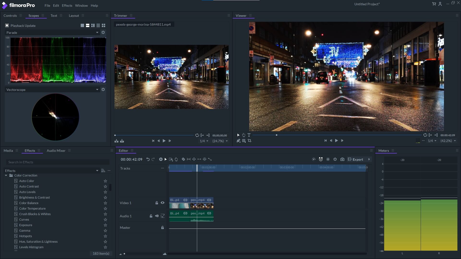 FilmoraPro Video Editor UI